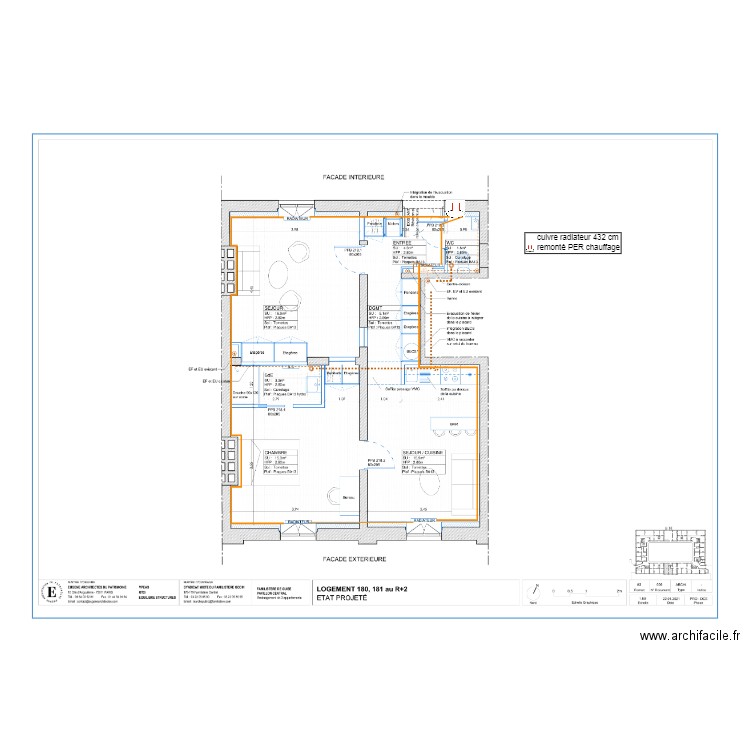 chauffage appt 180. Plan de 0 pièce et 0 m2