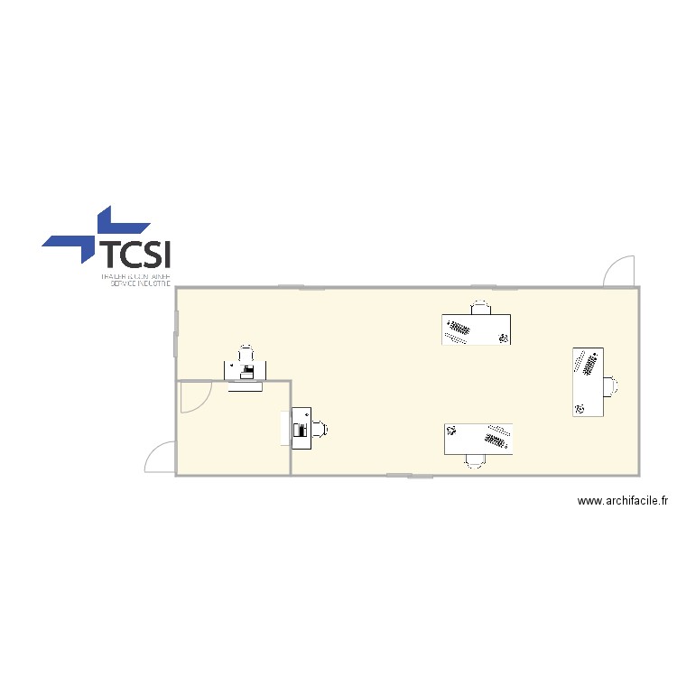 Bureau containers. Plan de 0 pièce et 0 m2