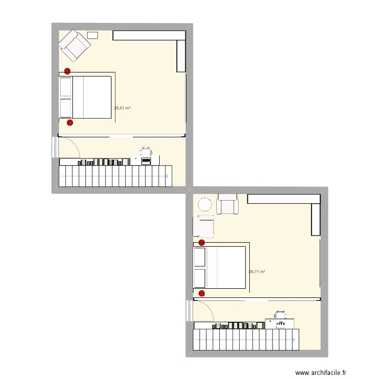 Chambre chez maman. Plan de 0 pièce et 0 m2