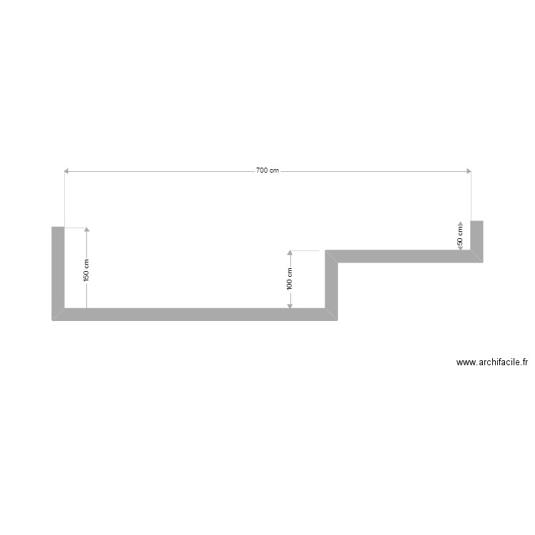 Coupe piscine . Plan de 0 pièce et 0 m2