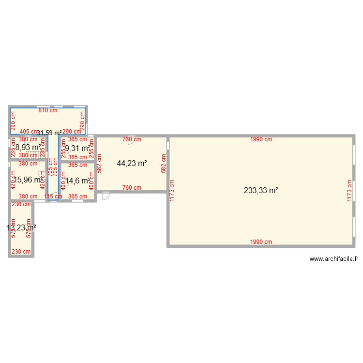 maison. Plan de 8 pièces et 371 m2