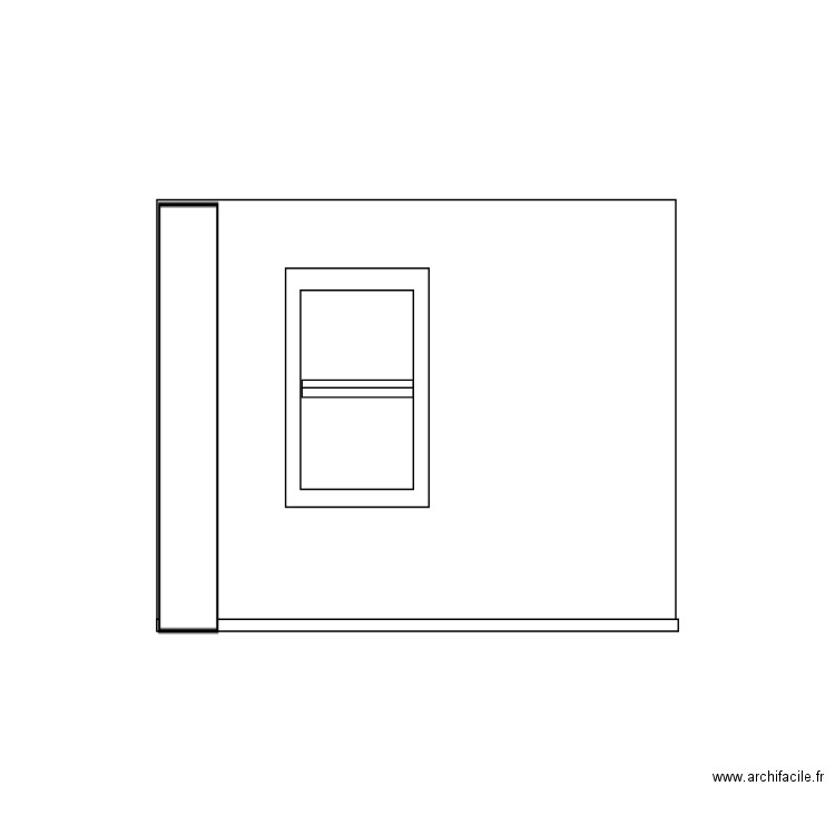 mur de fenêtre. Plan de 0 pièce et 0 m2