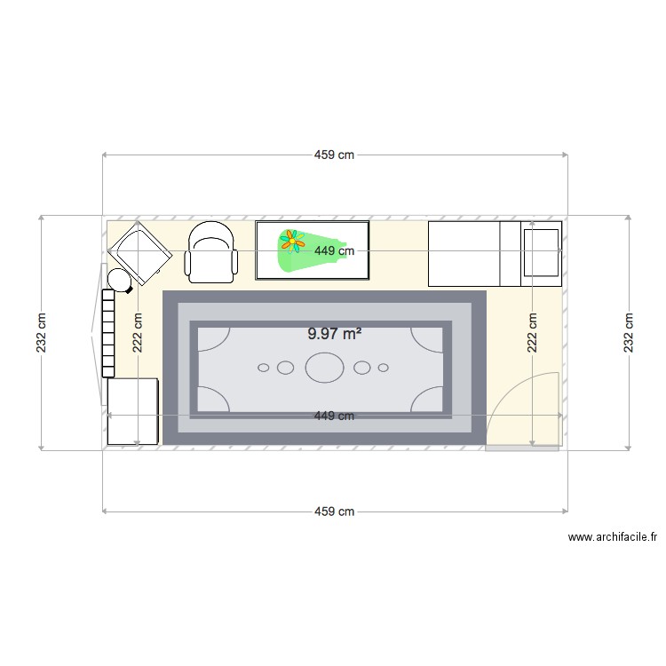 chambre. Plan de 0 pièce et 0 m2