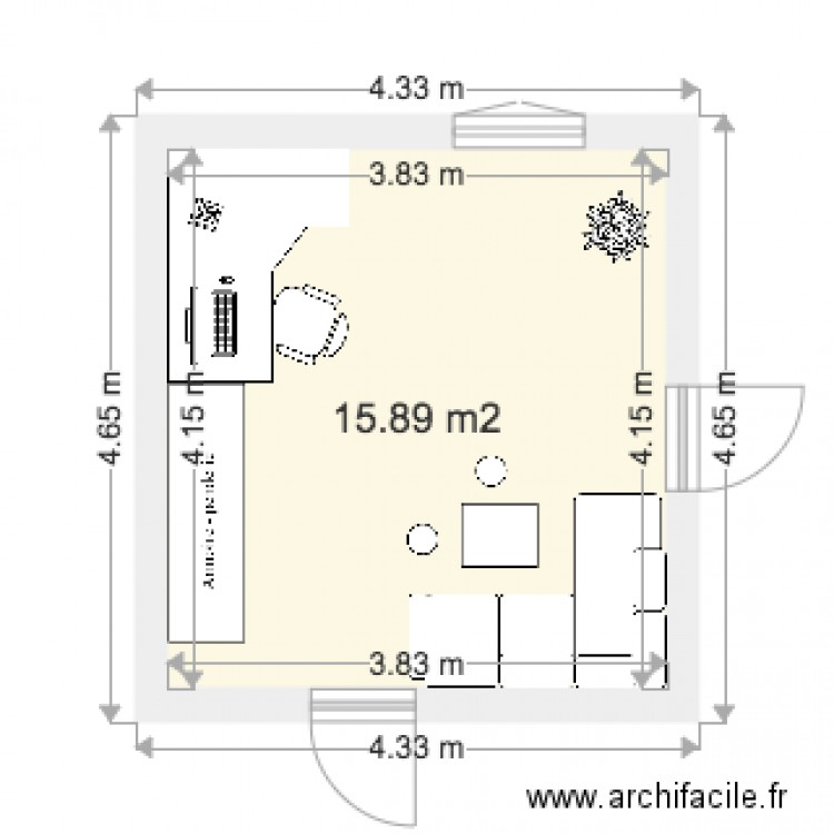 Bureau 2. Plan de 0 pièce et 0 m2