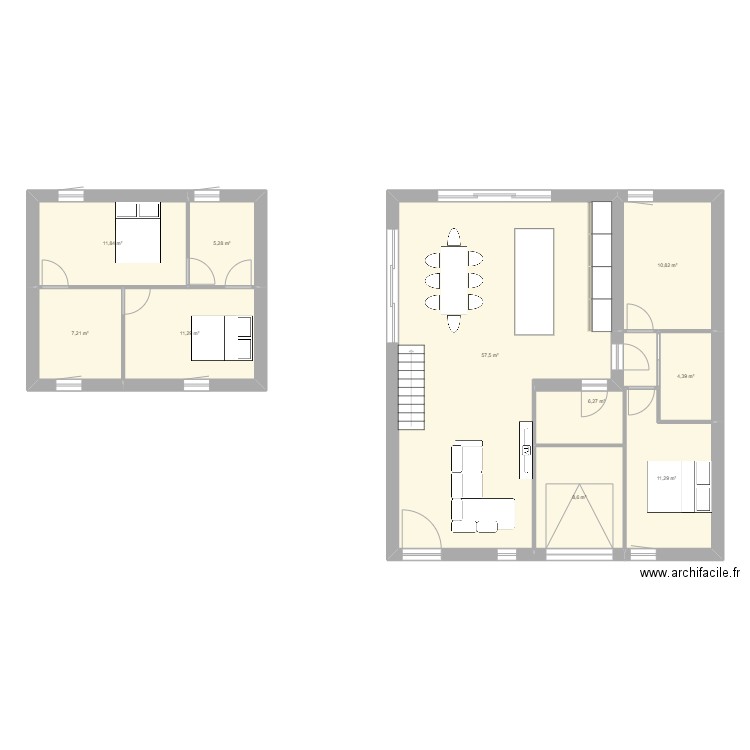 plan 3. Plan de 10 pièces et 134 m2