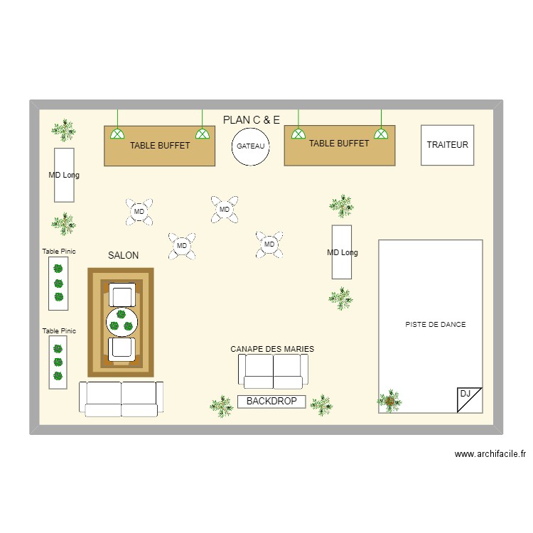 PLAN CORALIE ET ETIENNE. Plan de 1 pièce et 120 m2