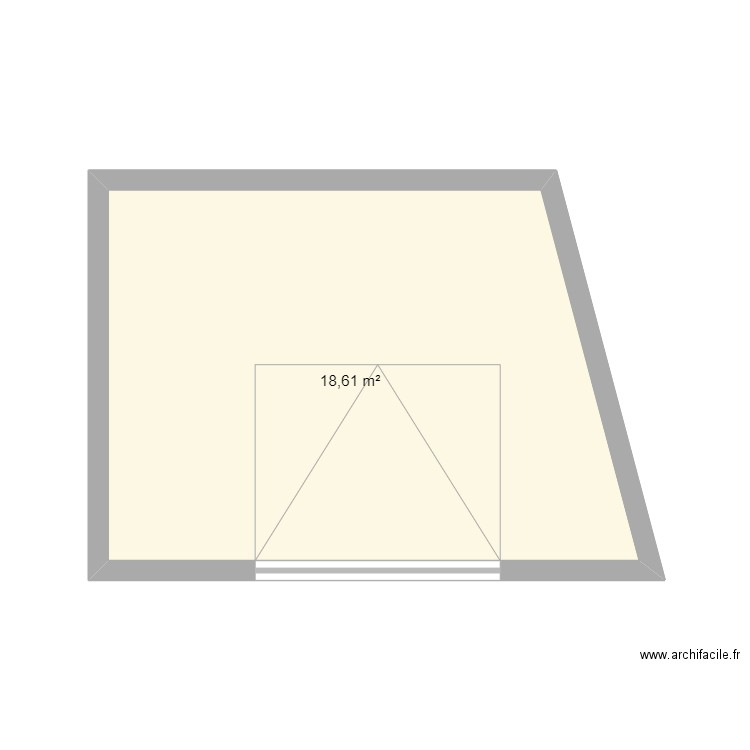 essai. Plan de 1 pièce et 19 m2