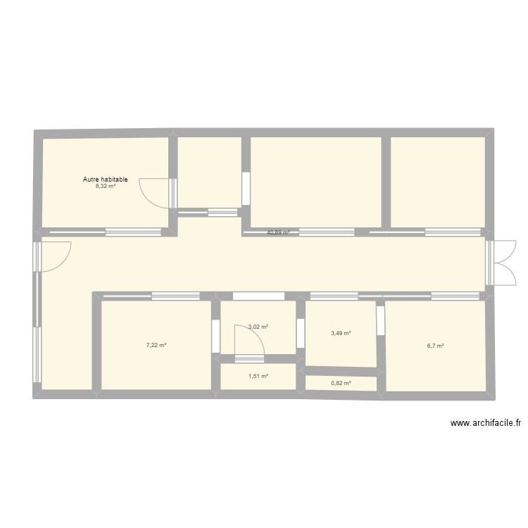 IMAGERIE MEDPARK. Plan de 8 pièces et 72 m2