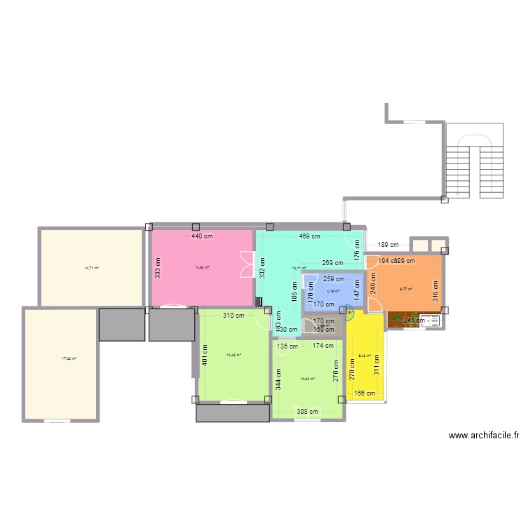 Plan LPA. Plan de 12 pièces et 106 m2