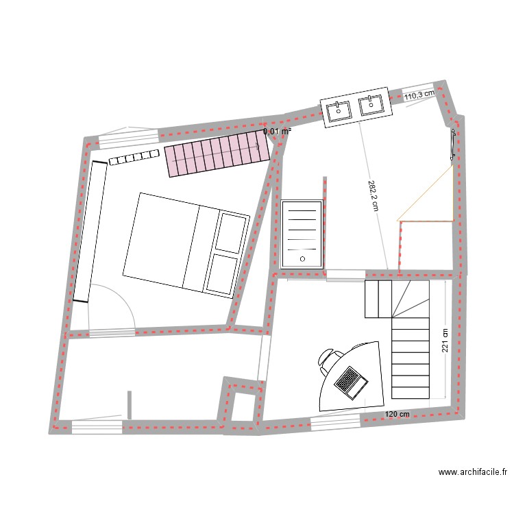 chambre 1. Plan de 1 pièce et 0 m2