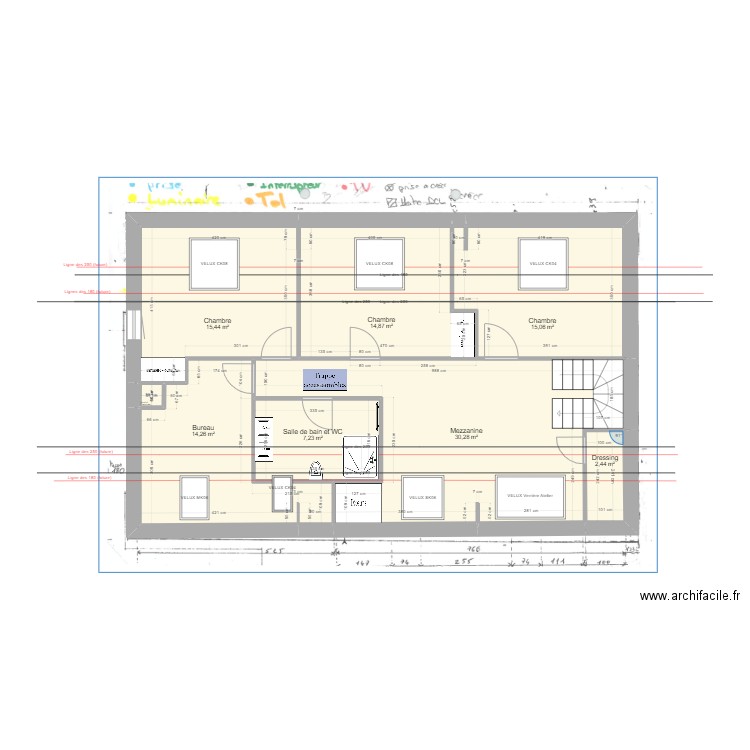 Rénovation Maison - Etat final 3. Plan de 8 pièces et 100 m2