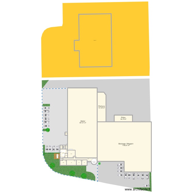 Actisol - Refectoire 1. Plan de 32 pièces et 4441 m2