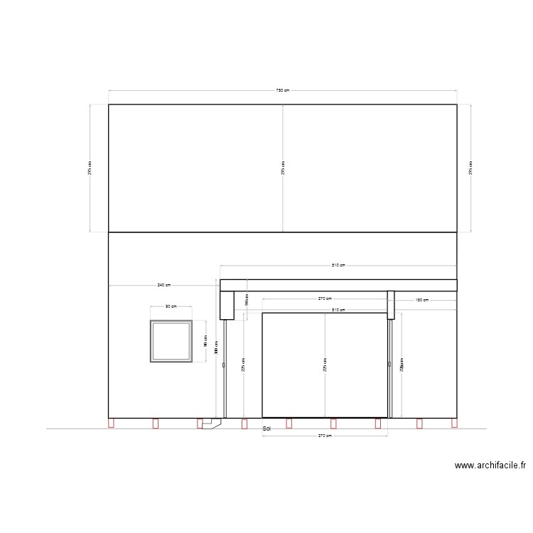 Vue coupe façade avant WWM02.25 16.01.25. Plan de 0 pièce et 0 m2