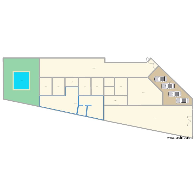 appart 2710A. Plan de 15 pièces et 956 m2