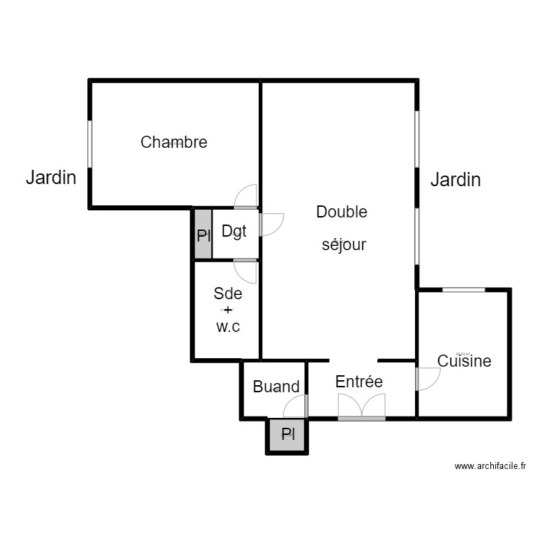 DORLANNE (Pauline). Plan de 8 pièces et 174 m2