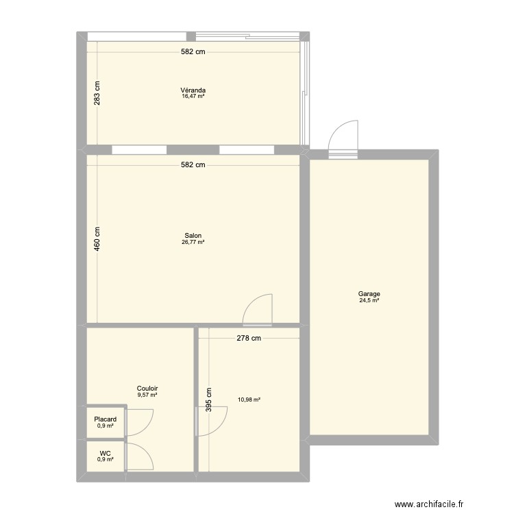 Maison Seclin. Plan de 7 pièces et 90 m2