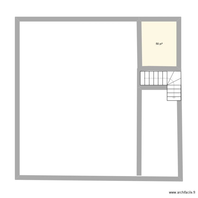 jbskjas. Plan de 1 pièce et 5 m2