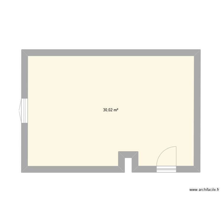 CHAMBRE PARENTALE. Plan de 1 pièce et 30 m2