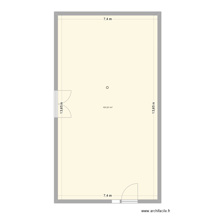 BERGERIE. Plan de 1 pièce et 101 m2