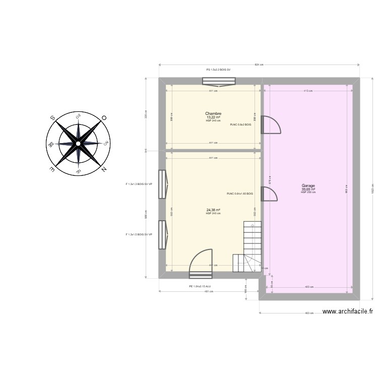 ML25003574 PETRE. Plan de 8 pièces et 154 m2