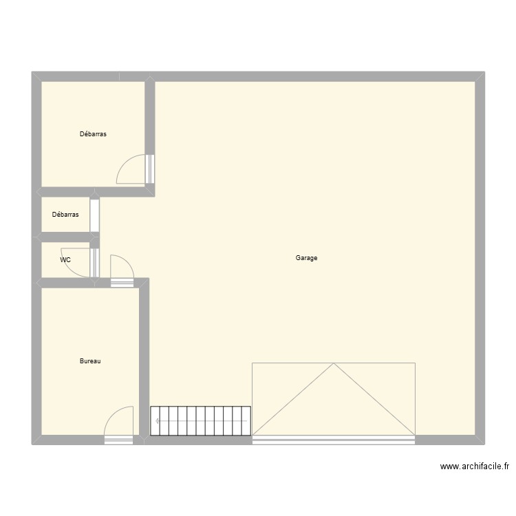 dépot. Plan de 5 pièces et 113 m2