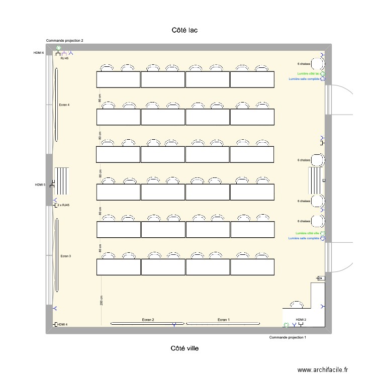 Salle Oxygène 4. Plan de 1 pièce et 123 m2