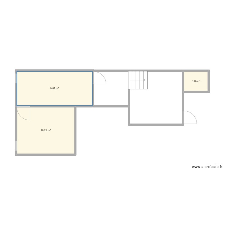 plan 01. Plan de 3 pièces et 22 m2