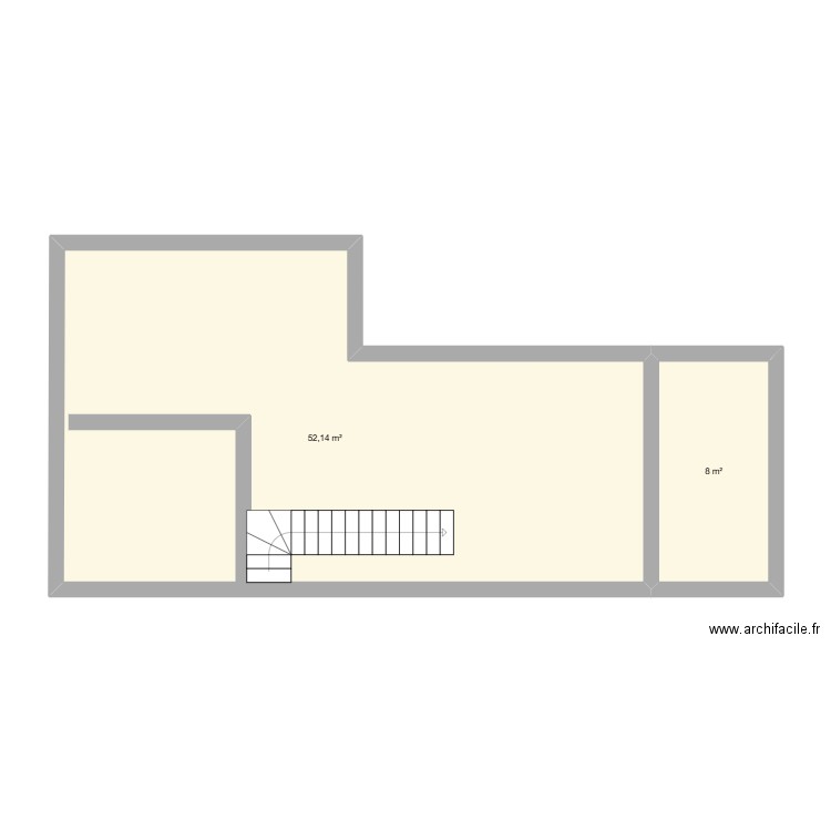 plan maison des arenes . Plan de 2 pièces et 60 m2