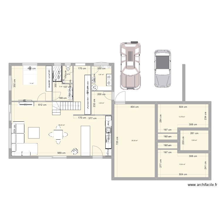 projet ced appart. Plan de 12 pièces et 149 m2