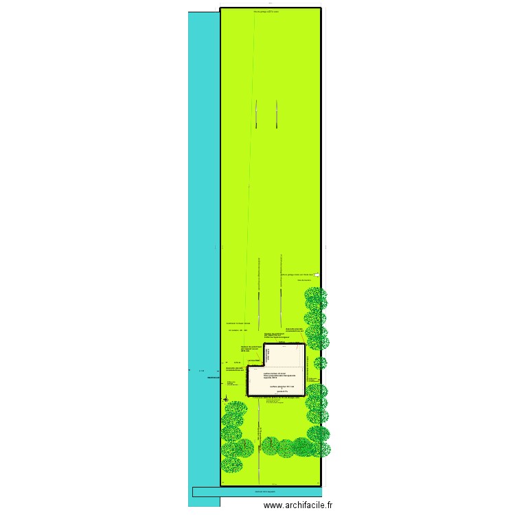 DP2 PLAN DE MASSE ACTUEL. Plan de 2 pièces et 803 m2