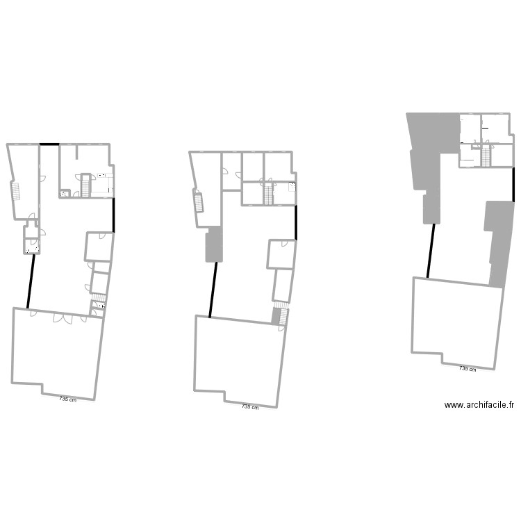 Carrosserie. Plan de 32 pièces et 620 m2