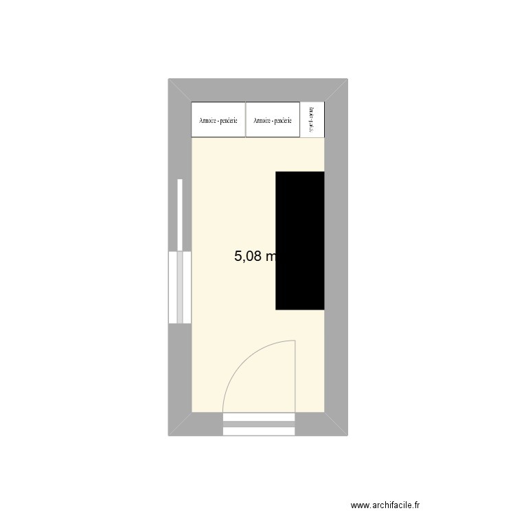 Maison TSL Cure. Plan de 1 pièce et 5 m2