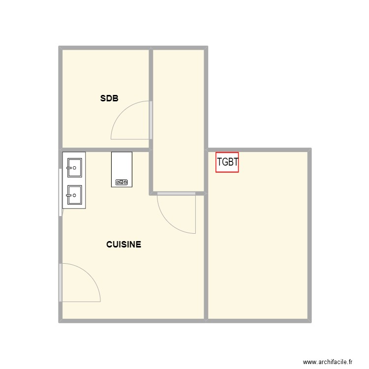 WIESSER ROLAND. Plan de 4 pièces et 24 m2