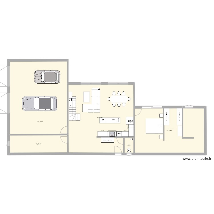 Maison futur CHANGER. Plan de 5 pièces et 173 m2