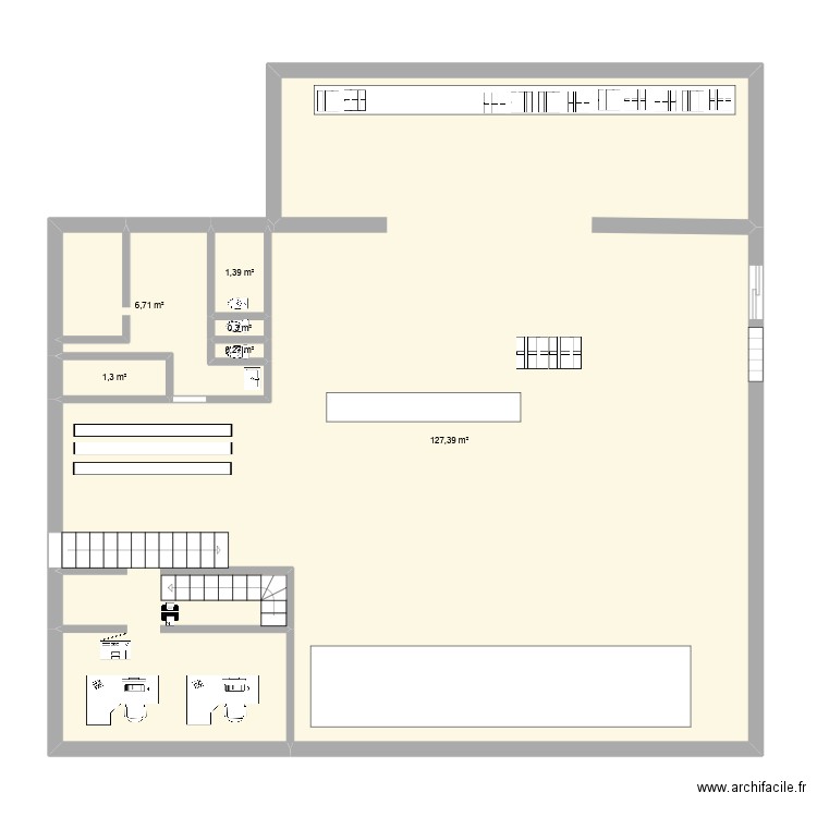 dipro. Plan de 6 pièces et 137 m2