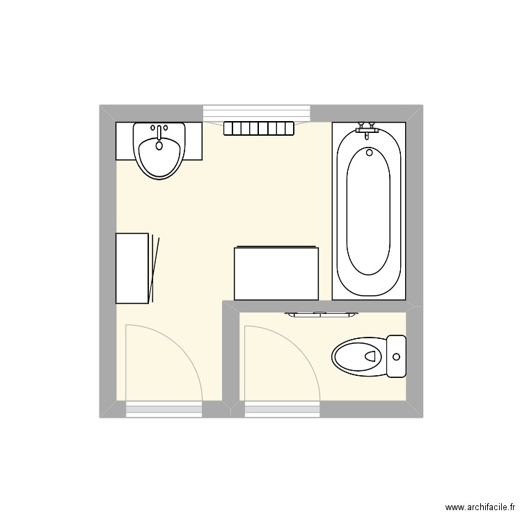 HEURTEFEU ACTUEL. Plan de 2 pièces et 7 m2