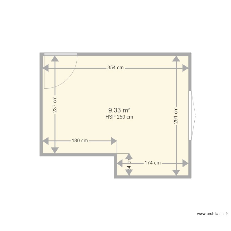 ROBINEAU CH. Plan de 1 pièce et 9 m2