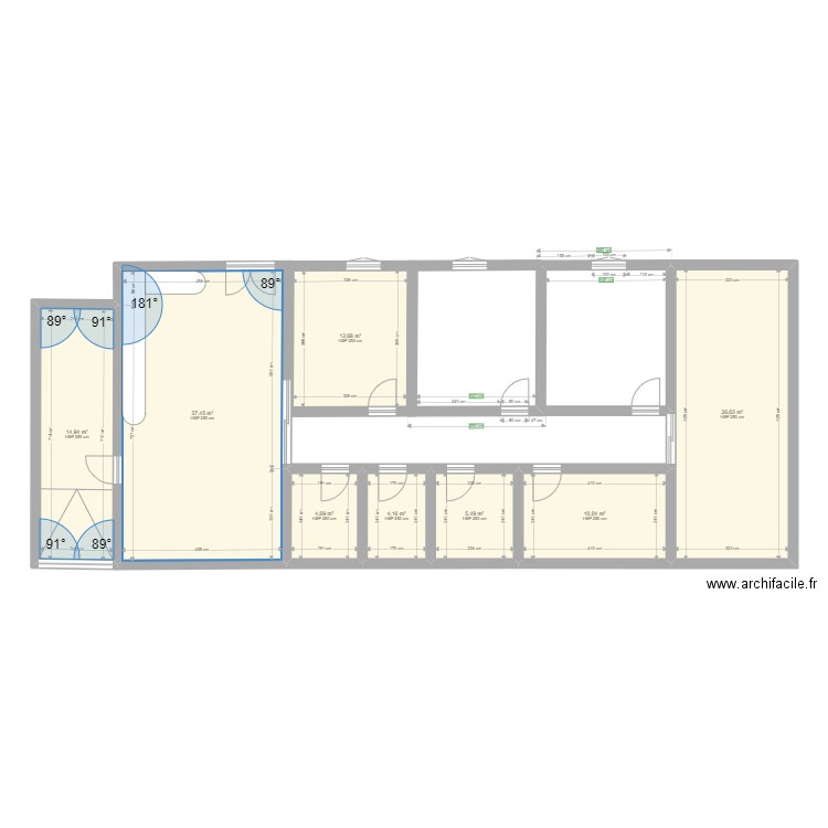 projet afpa. Plan de 8 pièces et 116 m2