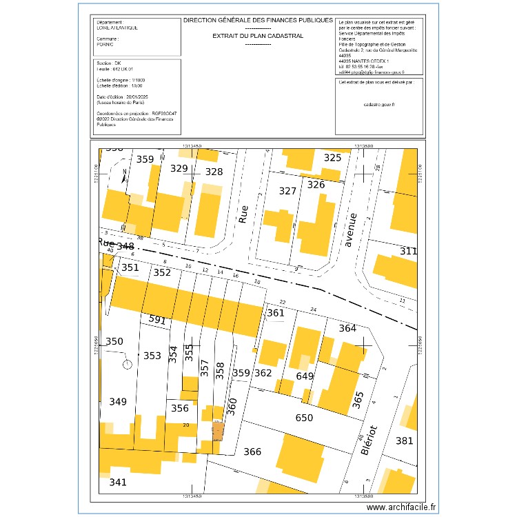 implantation TAGNON . Plan de 0 pièce et 0 m2