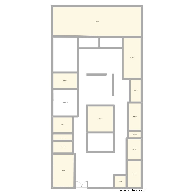 Schmidt vesoul . Plan de 15 pièces et 208 m2