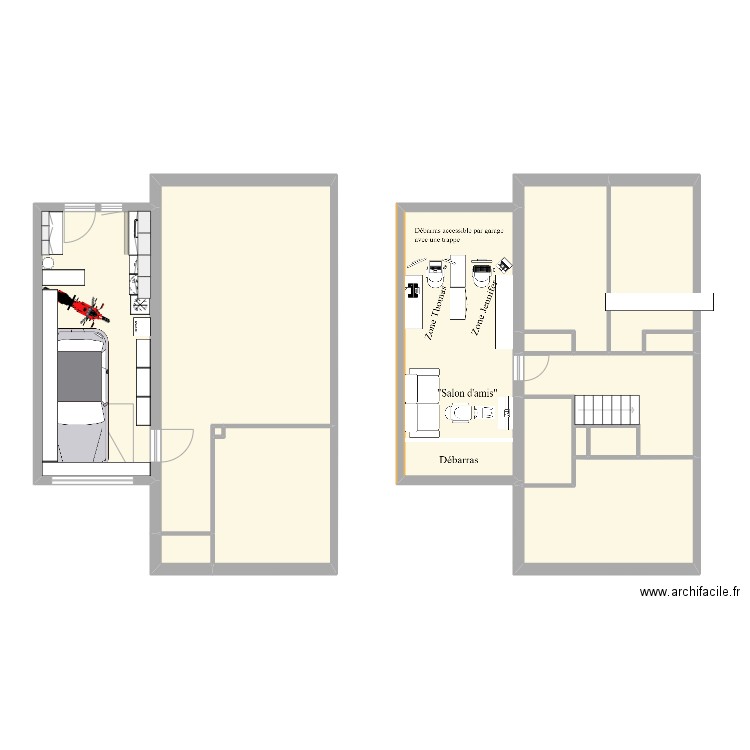 Elancourt 2. Plan de 15 pièces et 139 m2