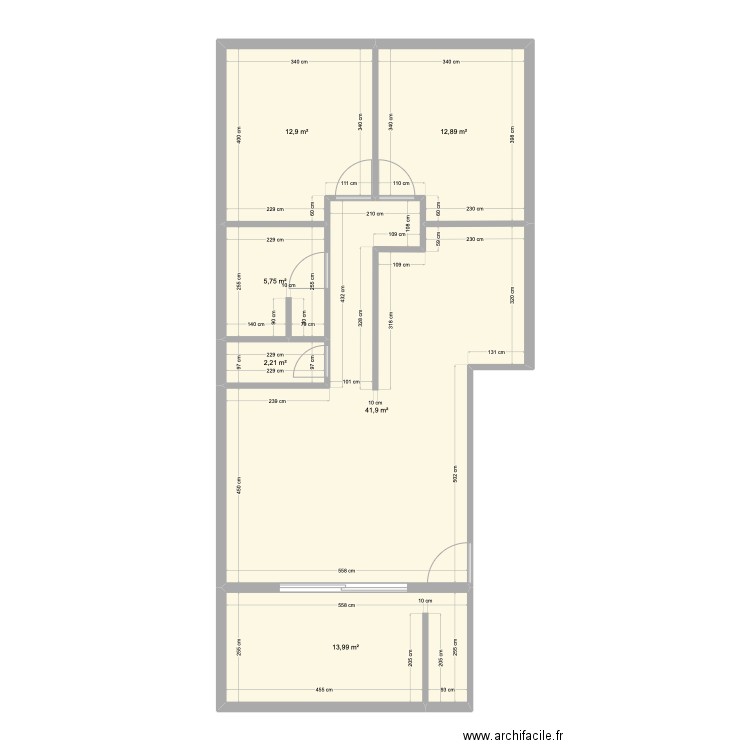 client . Plan de 6 pièces et 90 m2