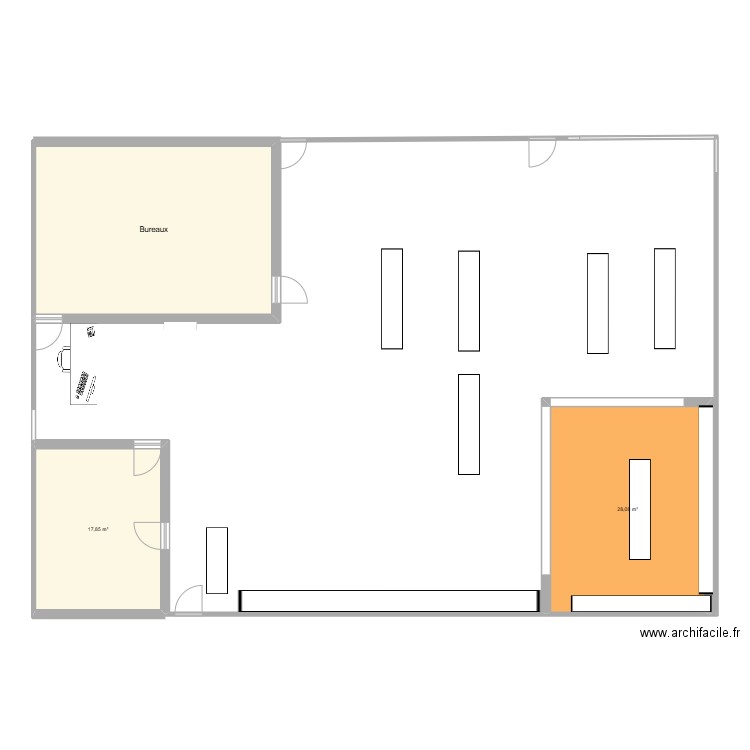 Frévent. Plan de 3 pièces et 81 m2