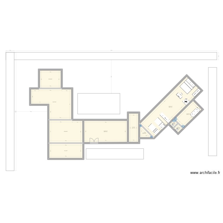 Home. Plan de 11 pièces et 152 m2