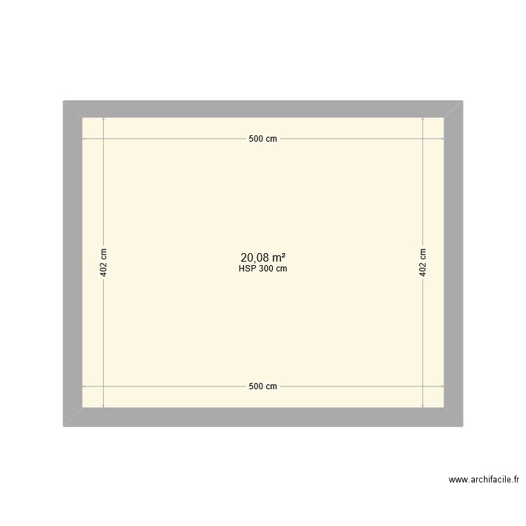 MAISON. Plan de 1 pièce et 20 m2