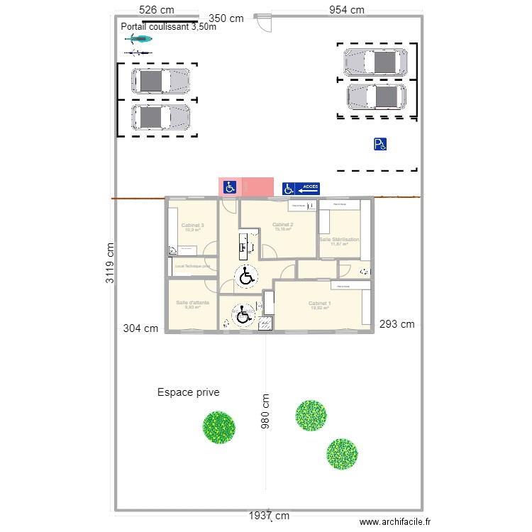 plan general projet. Plan de 10 pièces et 100 m2