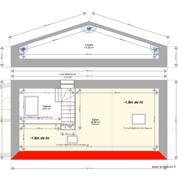 ML24015413 . Plan de 14 pièces et 152 m2