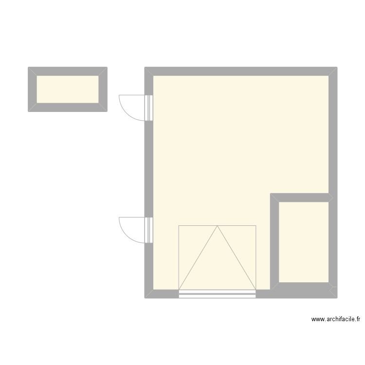 oral plan 1. Plan de 3 pièces et 37 m2