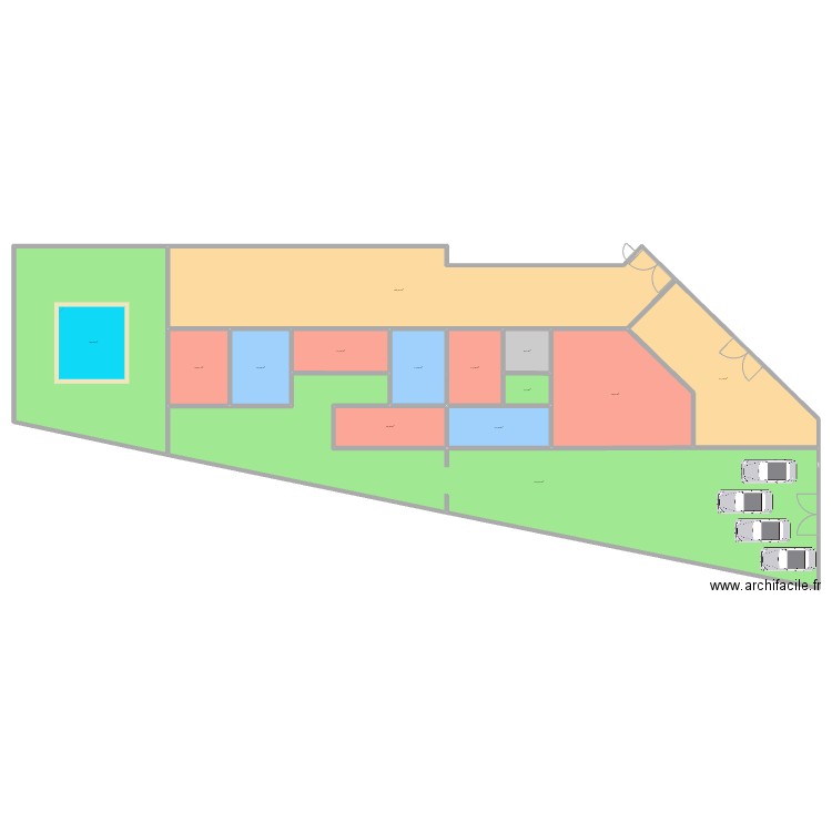 appart 1710C. Plan de 14 pièces et 961 m2