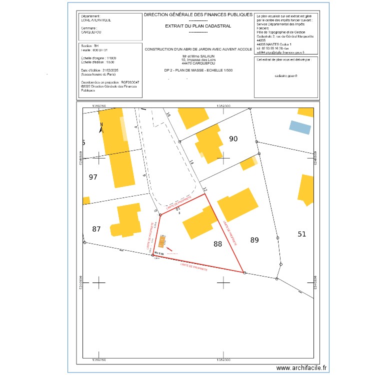 DP 2 ABRI A DEMOLIR REF SALAUN. Plan de 0 pièce et 0 m2